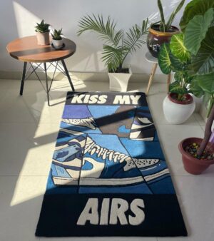 BLUE HUES KISS MY AIR Rug by WeRugz