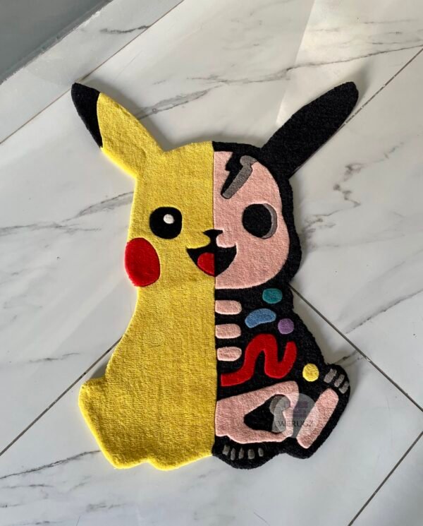 Skeleton Pokemon Rug Pikachu Pokemon 3d SKELETON RUG by WeRugz - Werugz